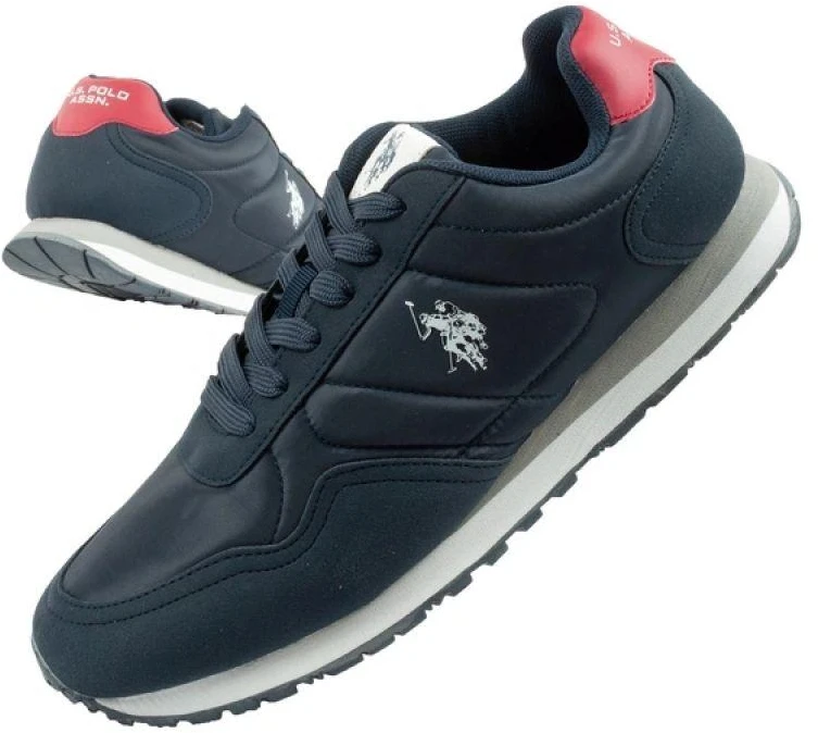 US Polo Assn vyriški sportiniai bateliai, madingi ir patogūs, tamsiai mėlyni