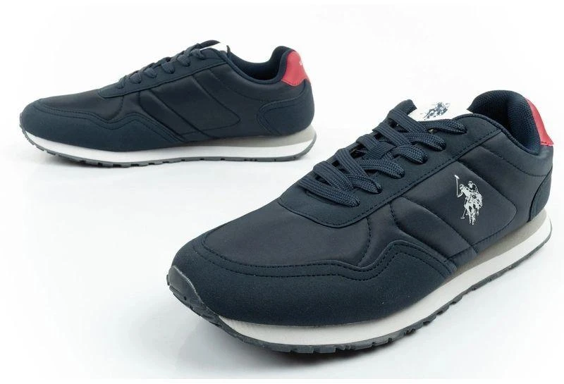 US Polo Assn vyriški sportiniai bateliai, madingi ir patogūs, tamsiai mėlyni