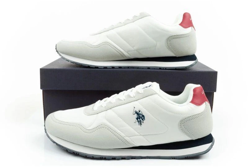 US Polo Assn vyriški sportiniai bateliai, madingi, patogūs, balti