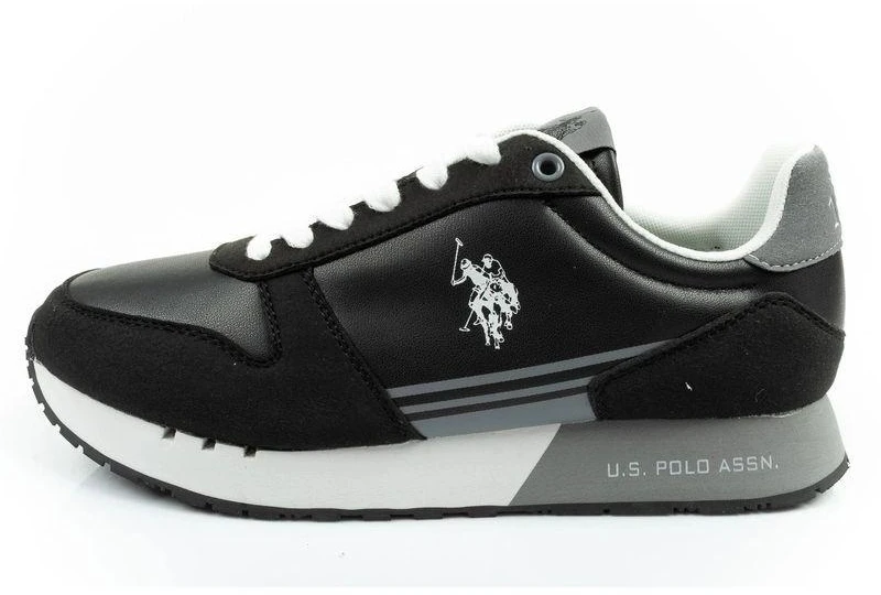US Polo Assn vyriški sportiniai bateliai stilingi patogūs juodi