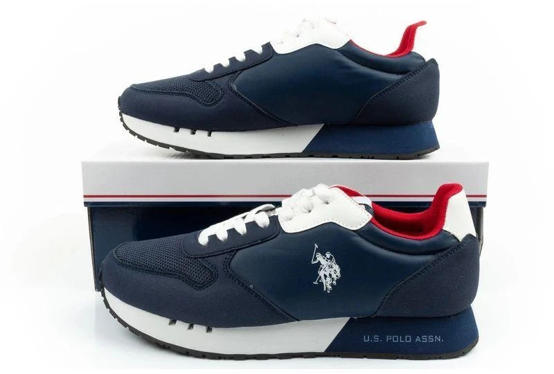 US Polo Assn vyriški sportiniai bateliai kedai madingi patogūs tamsiai mėlyni
