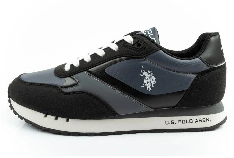 US Polo Assn vyriški sportiniai laisvalaikio bateliai, madingi, patogūs, pilki