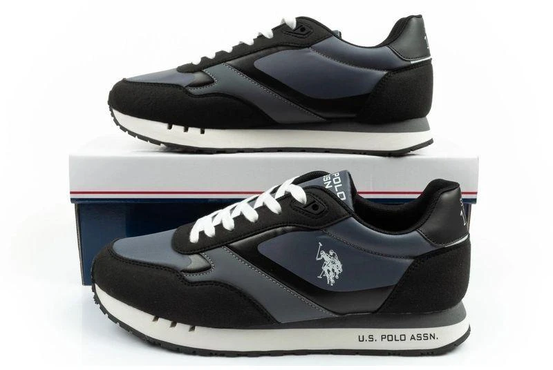 US Polo Assn vyriški sportiniai laisvalaikio bateliai, madingi, patogūs, pilki