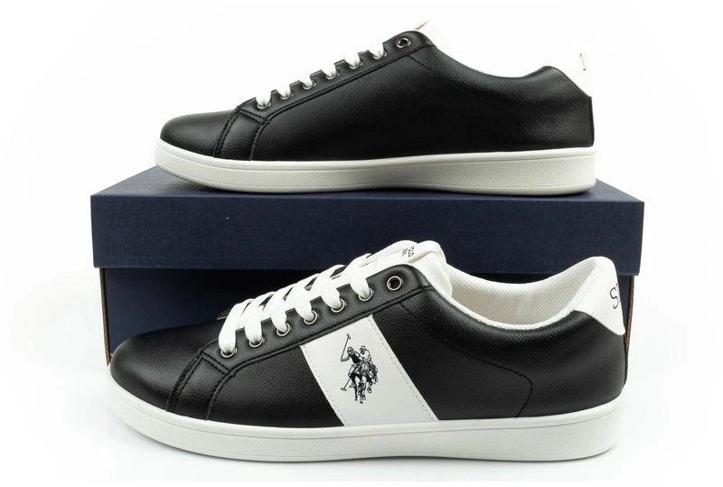 US Polo Assn. vyriški stilingi, juodi ir patogūs sportiniai bateliai