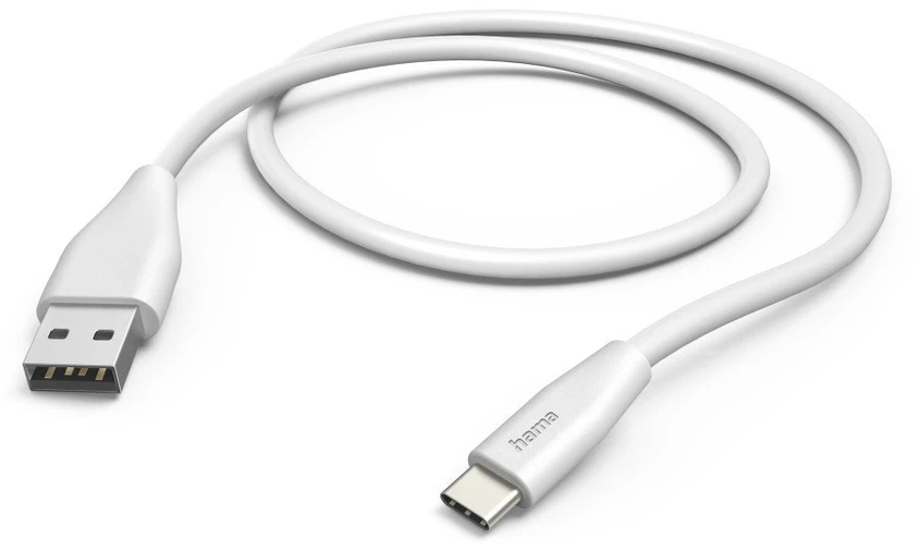 Hama USB-A - USB-C, 1,5m balta