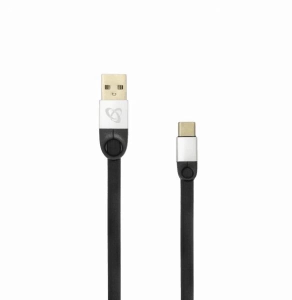 Sbox Technology Sbox USB 2.0-Type-C/2.4A juodos spalvos/sidabro spalvos 1.5M