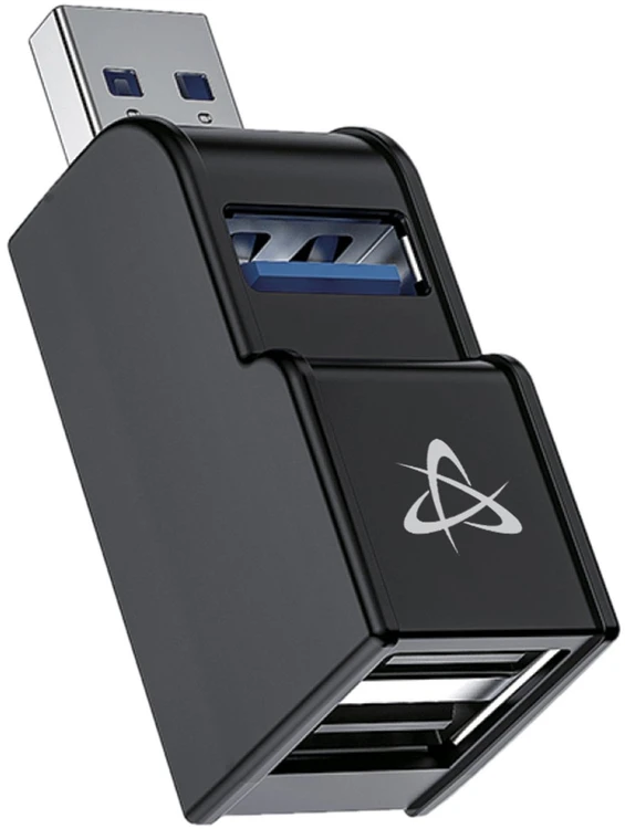 USB-A šakotuvas su 3 prievadais Sbox H-606, juodas