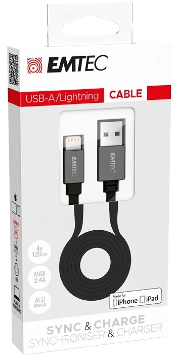 Emtec USB-A–Lightning laidas 1,2 m