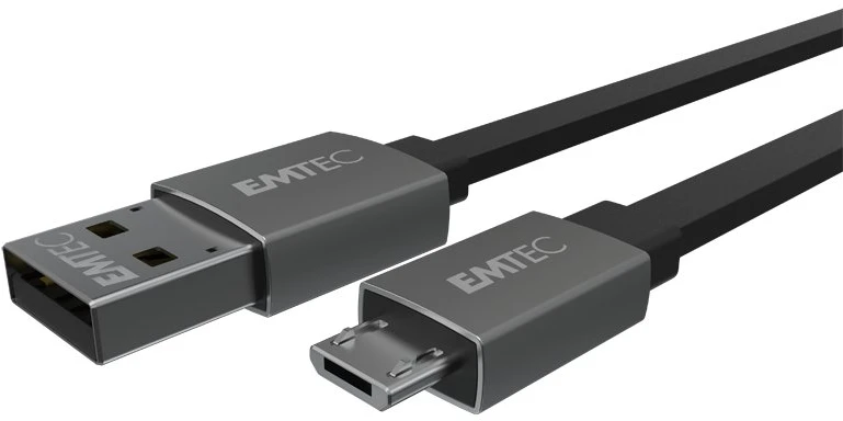 Emtec USB-A–micro-USB plokščias laidas 1,2 m