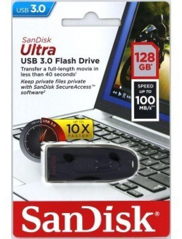 USB laikmena SanDisk 128GB Cruzer Ultra USB 3.0 130 MB/s