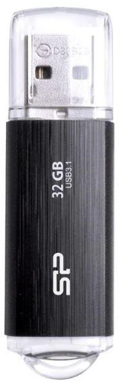 Ausinės USB atmintinė Silicon Power Blaze B02 32GB USB 3.1 juoda (SP032GBUF3B02V1K)