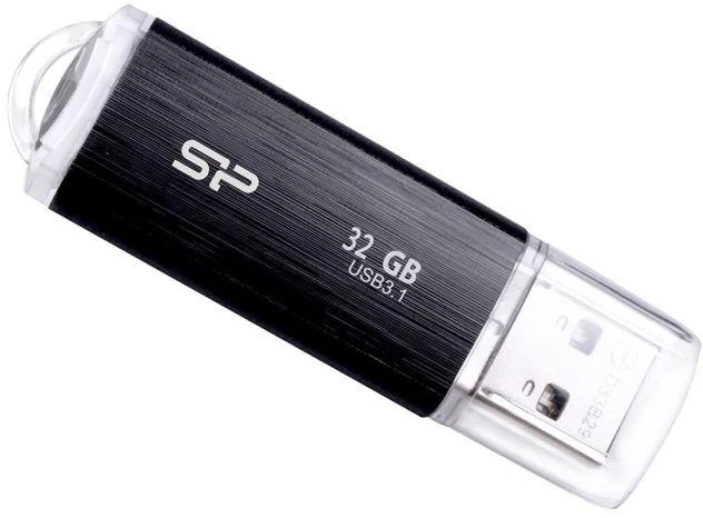 Ausinės USB atmintinė Silicon Power Blaze B02 32GB USB 3.1 juoda (SP032GBUF3B02V1K)