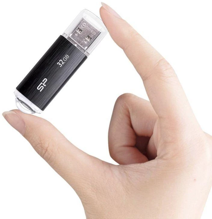 USB atmintukas Silicon Power Ultima U02 32GB USB 2.0 juodas (SP032GBUF2U02V1K)