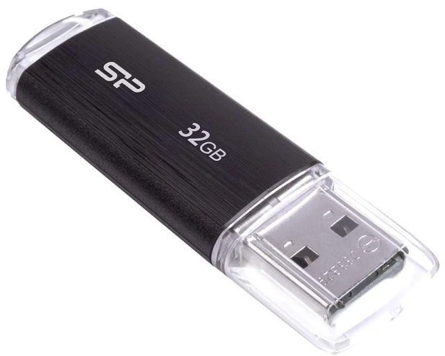 USB atmintukas Silicon Power Ultima U02 32GB USB 2.0 juodas (SP032GBUF2U02V1K)