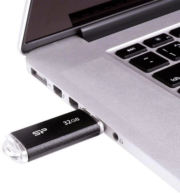USB atmintukas Silicon Power Ultima U02 32GB USB 2.0 juodas (SP032GBUF2U02V1K)
