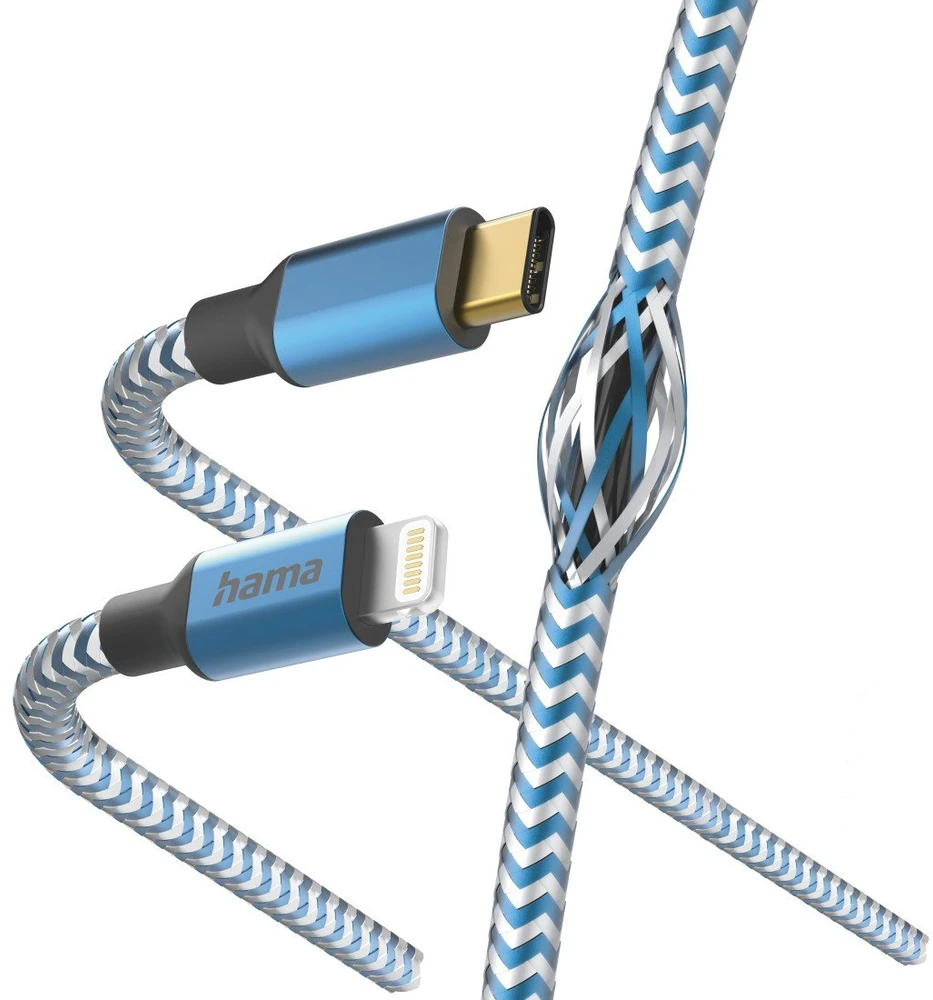 Hama Reflected USB-C - Lightning, 1,5m, mėlyna