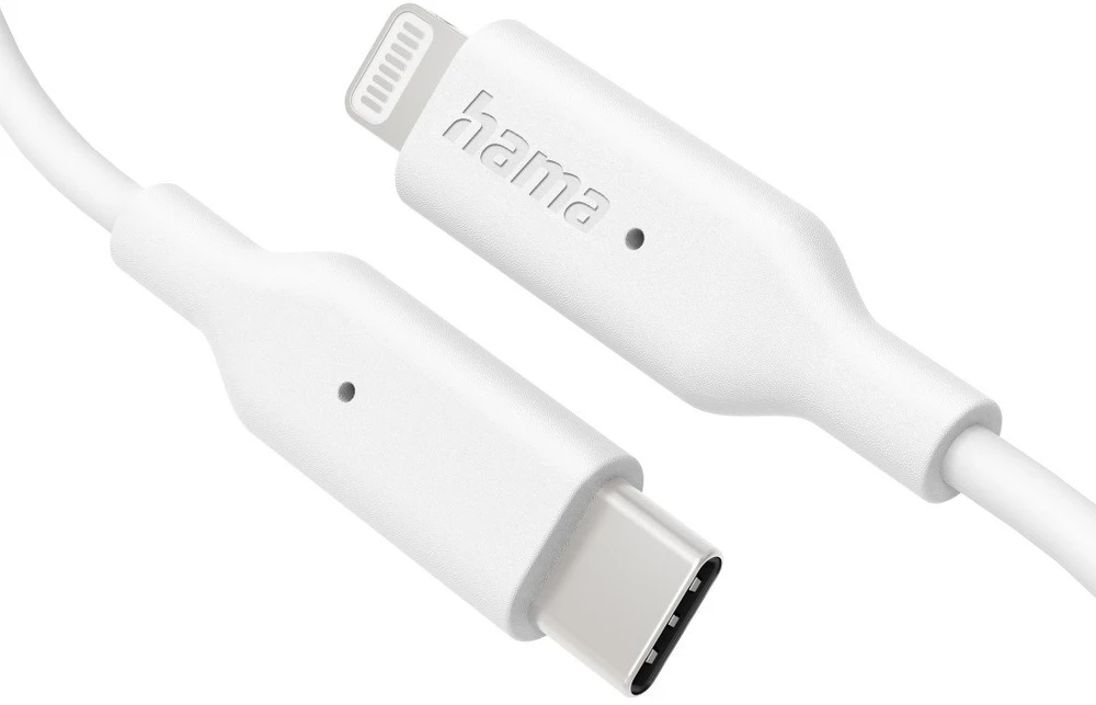 Hama USB-C - Lightning, 1.0m balta
