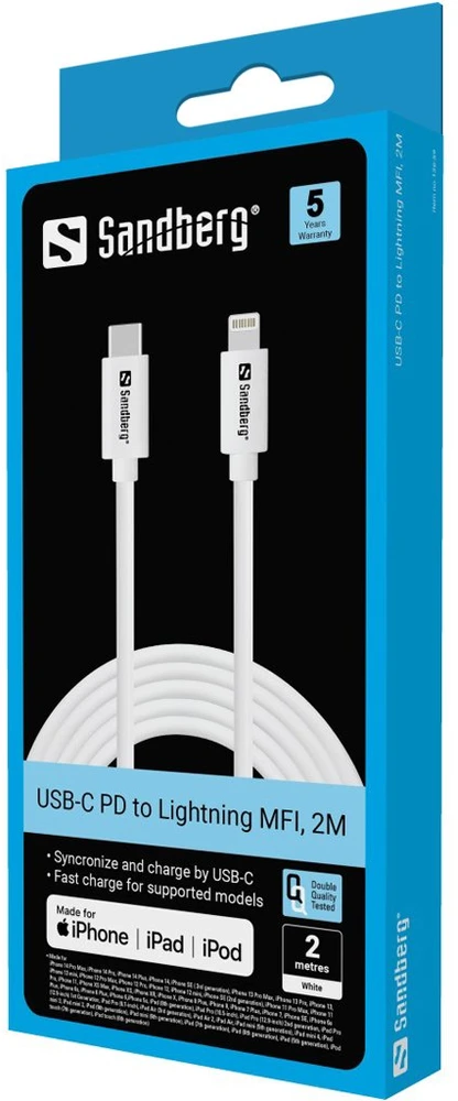 Sandberg USB-C PD su Lightning MFI, 2M