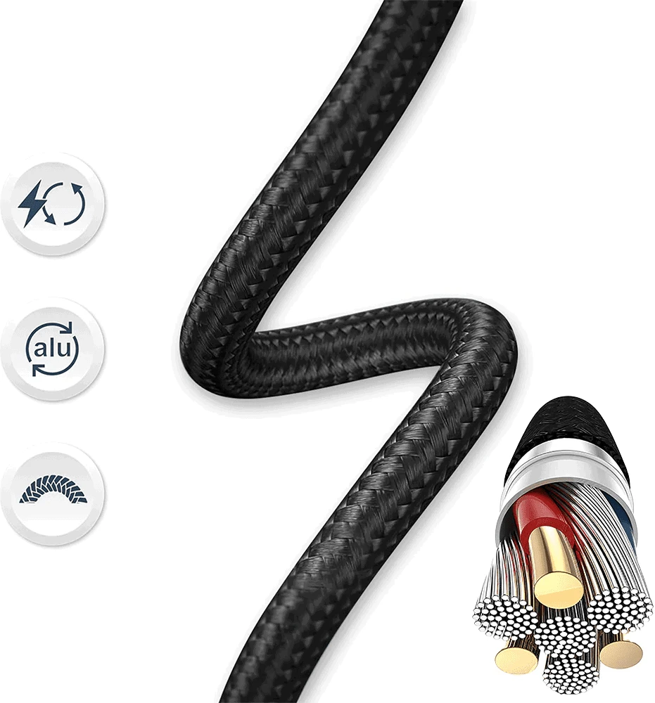 Tellur USB-C į USB-C laidas, 240 W, 2 m, juodas