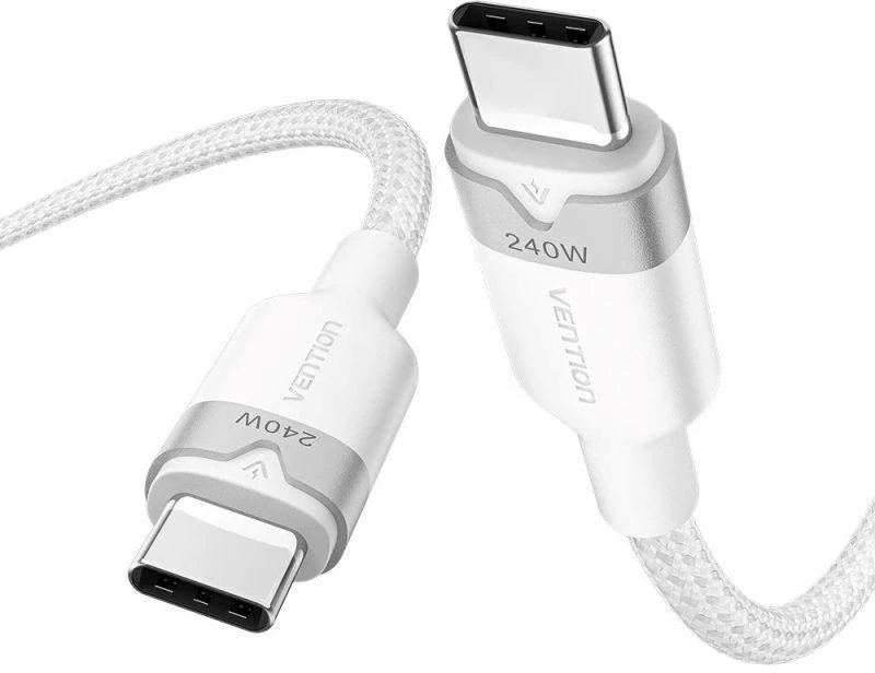 Vention USB 2.0 5A 240W 1m juodas USB-C į C tipo kabelis