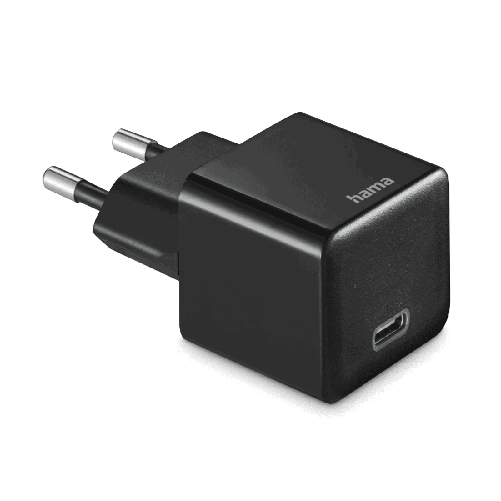 Hama mini 25W PD/QC 3.0 1x USB-C juoda