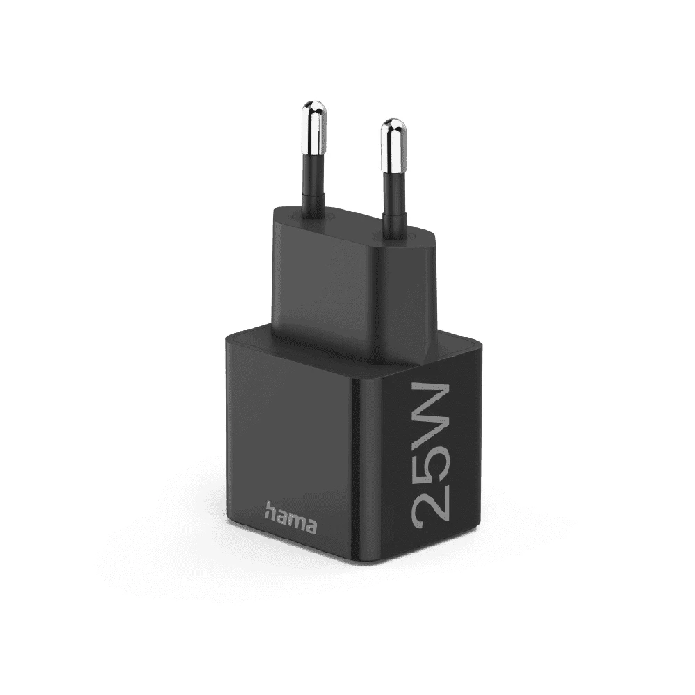 Hama mini 25W PD/QC 3.0 1x USB-C juoda