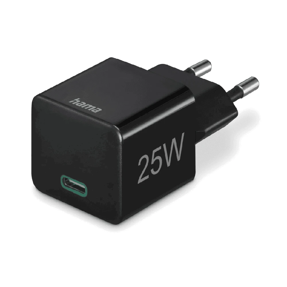 Hama mini 25W PD/QC 3.0 1x USB-C juoda