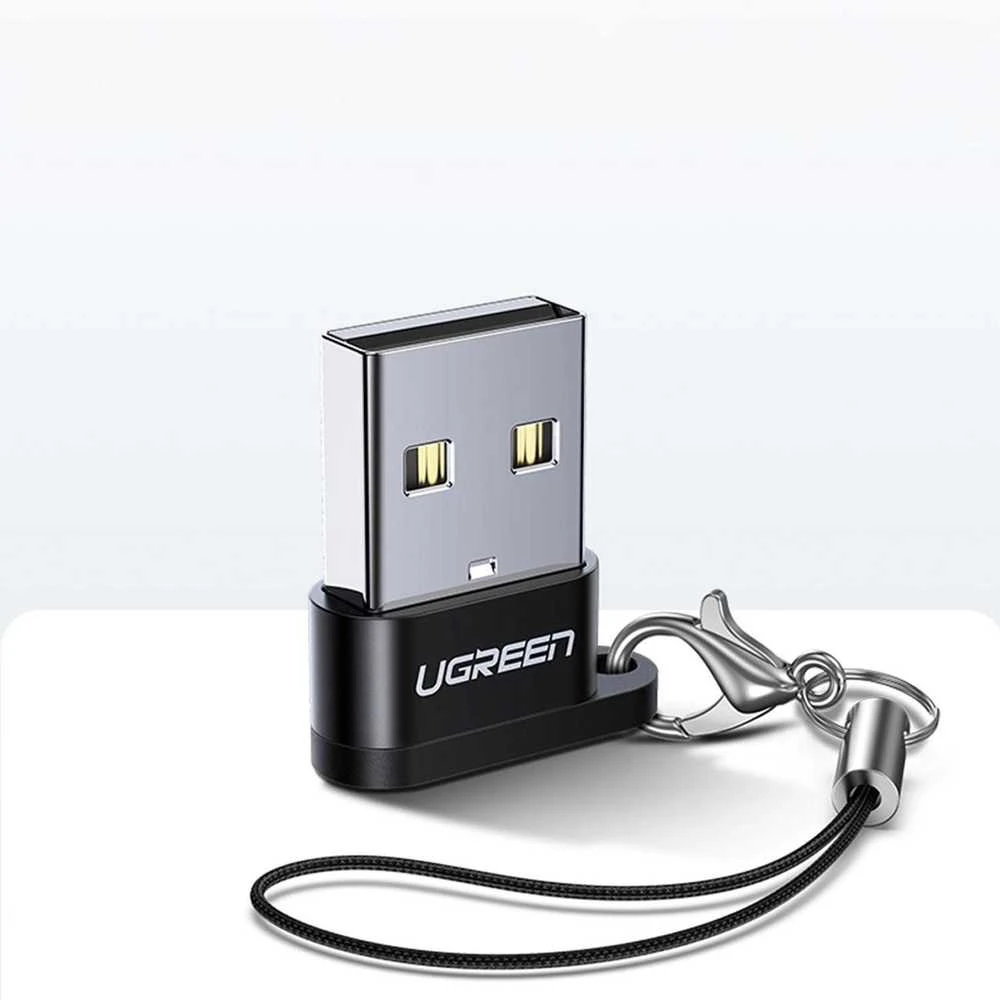 UGREEN US280 USB-C - USB-A 2.0 USB adapteris, juodos spalvos