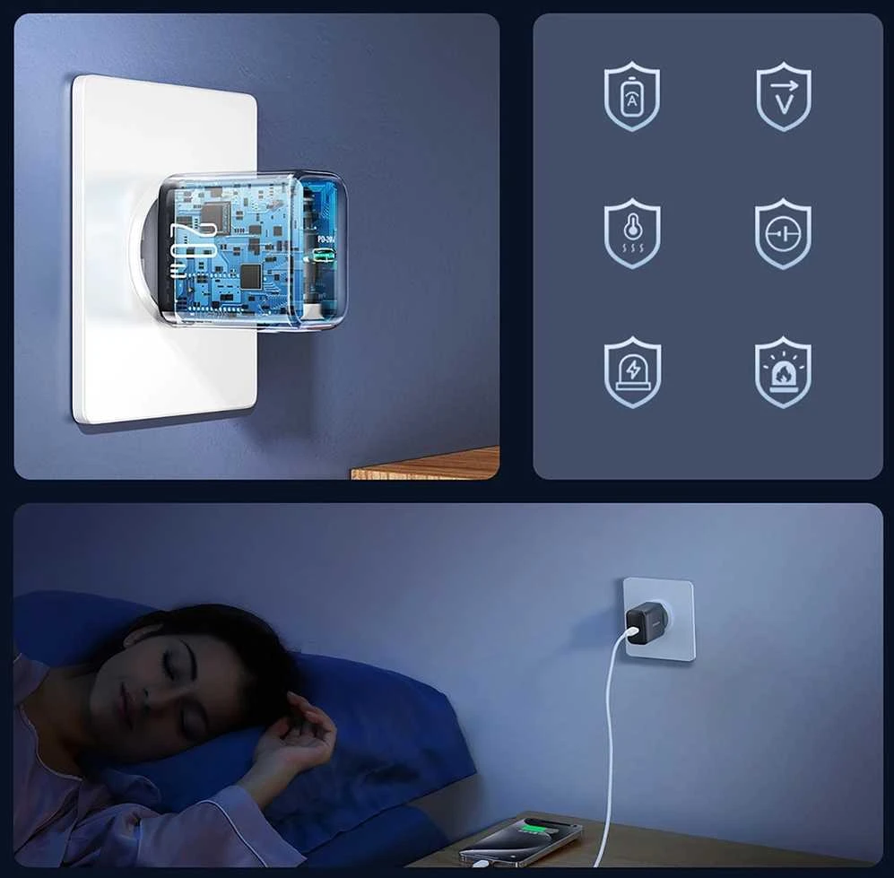 Įkroviklis Joyroom JR-TCF20 20W USB-C juodas