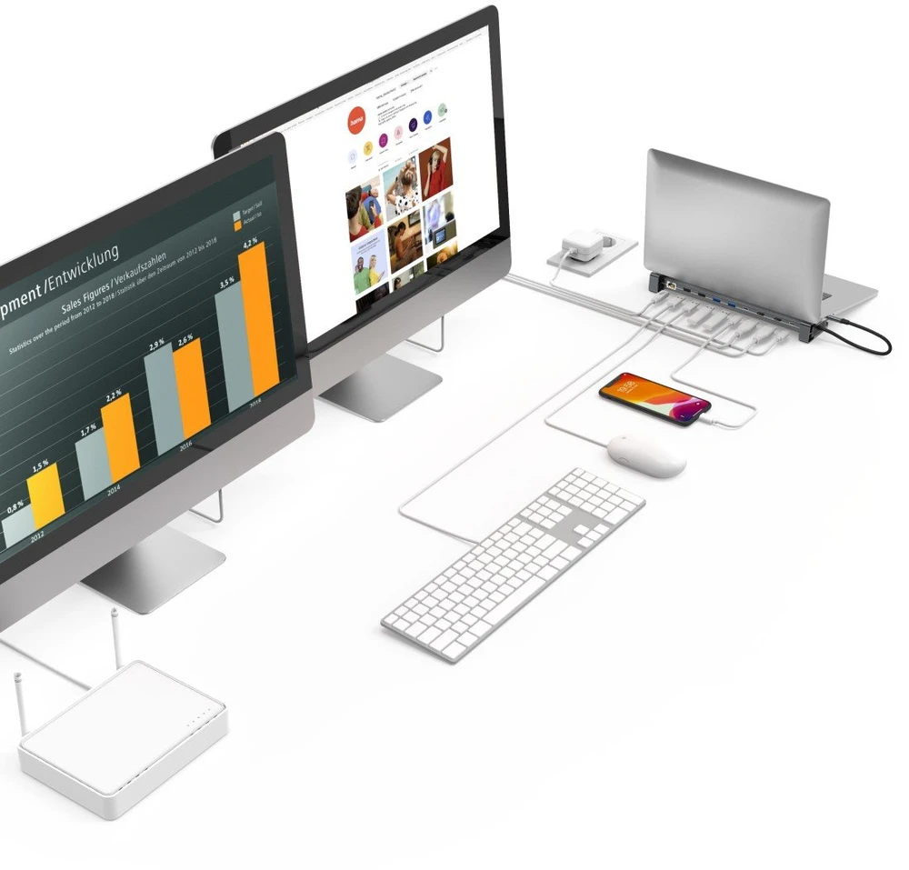 USB-C šakotuvas su 9 prievadais Hama Connect2Office