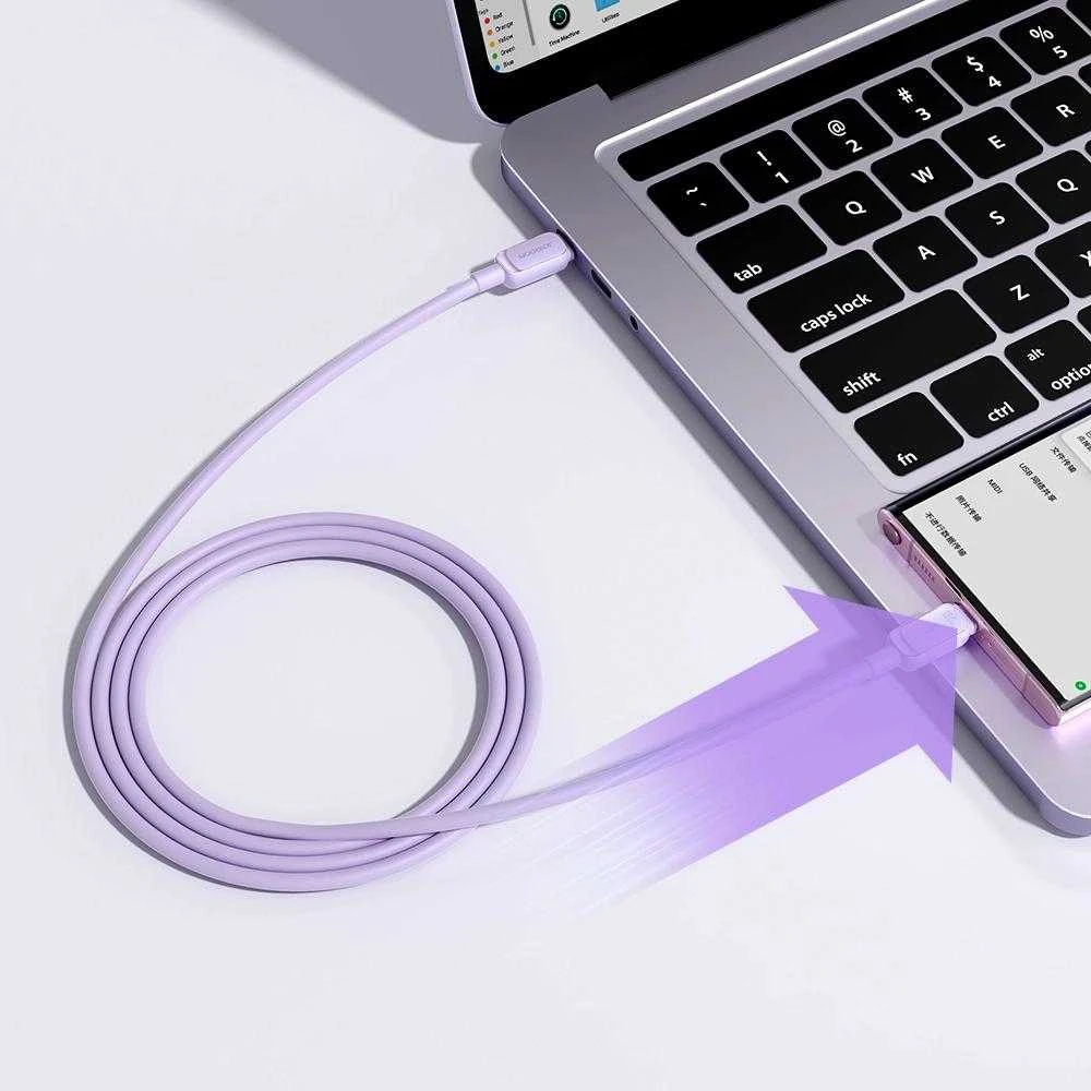 Kabelis S-CC100A14 100 W USB C į USB C Joyroom / 100 W / 1.2 m (violetinė)