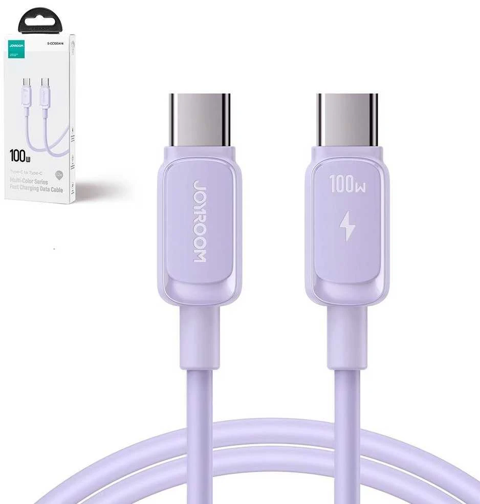 Kabelis S-CC100A14 100 W USB C į USB C Joyroom / 100 W / 1.2 m (violetinė)