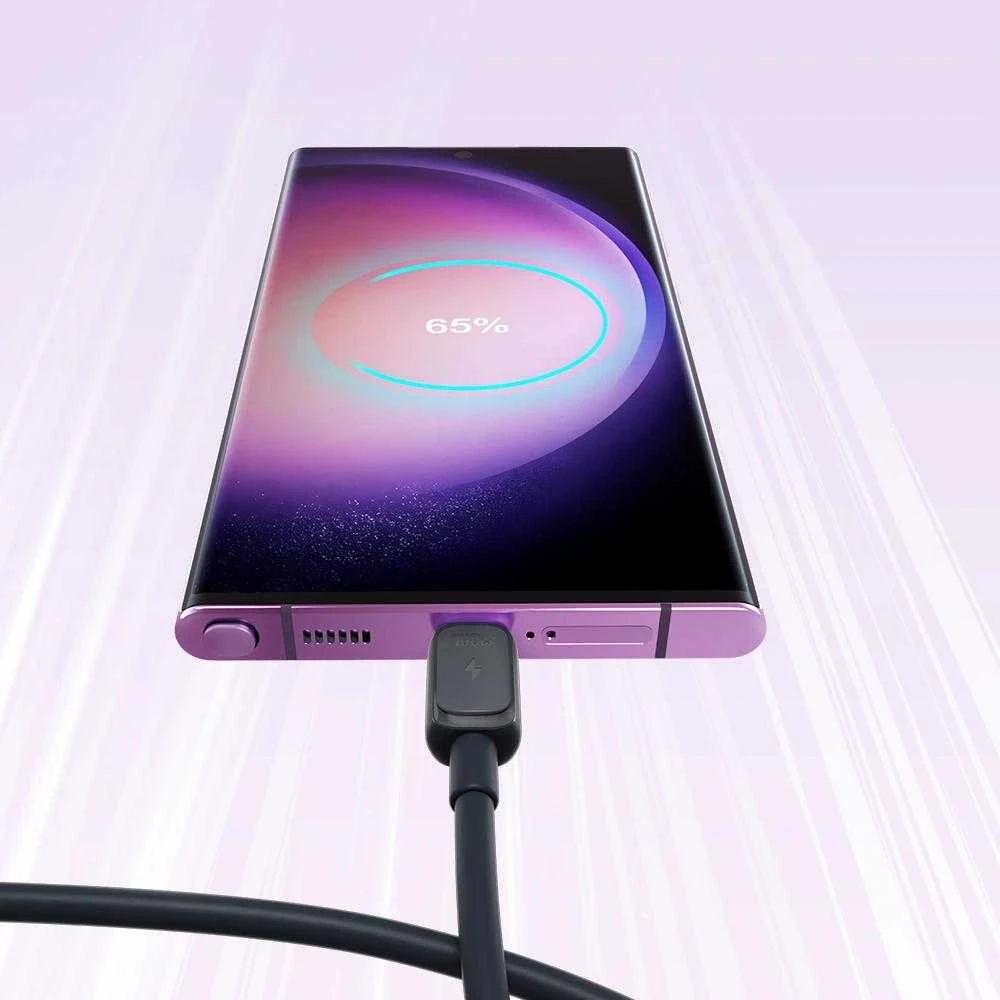 Joyroom Multi-Color Series A14 USB-C / USB-C 60W kabelis 1.2m – juodos spalvos
