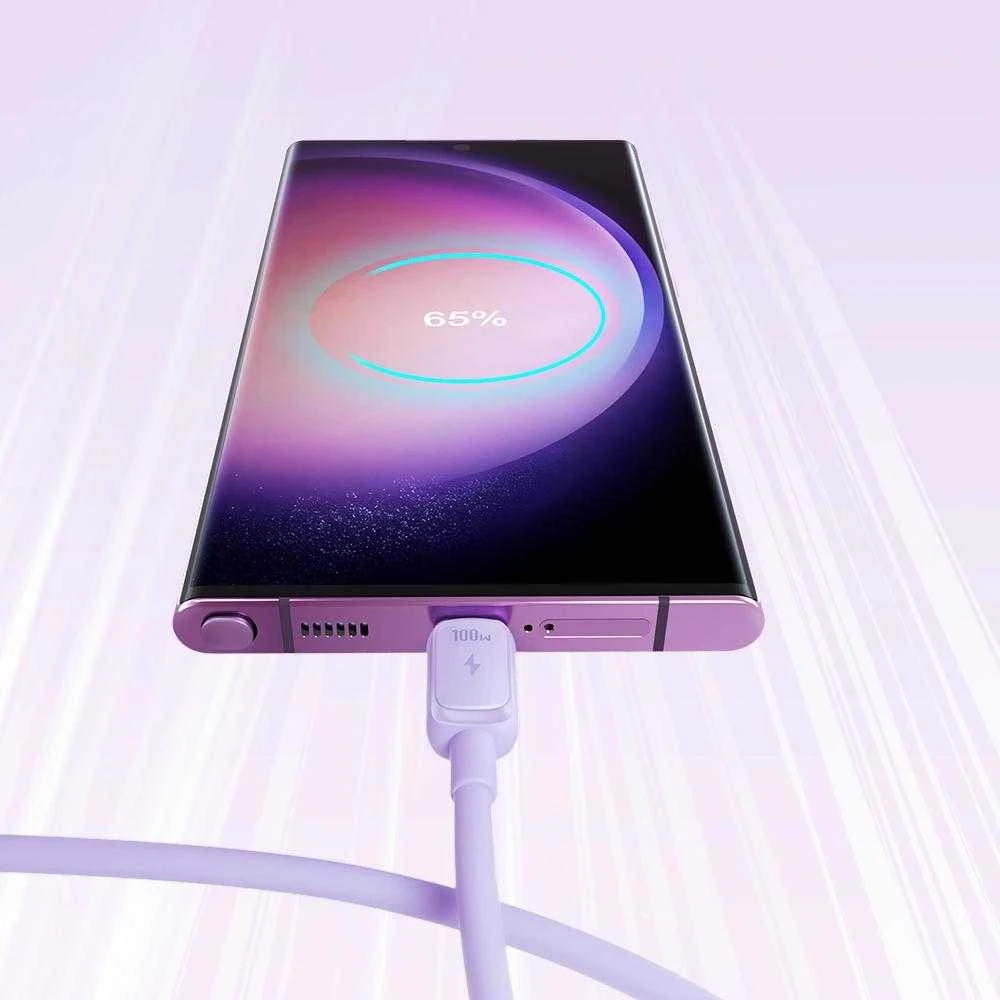 Kabelis S-CC100A14 100 W USB C į USB C Joyroom / 100 W / 1.2 m (violetinė)