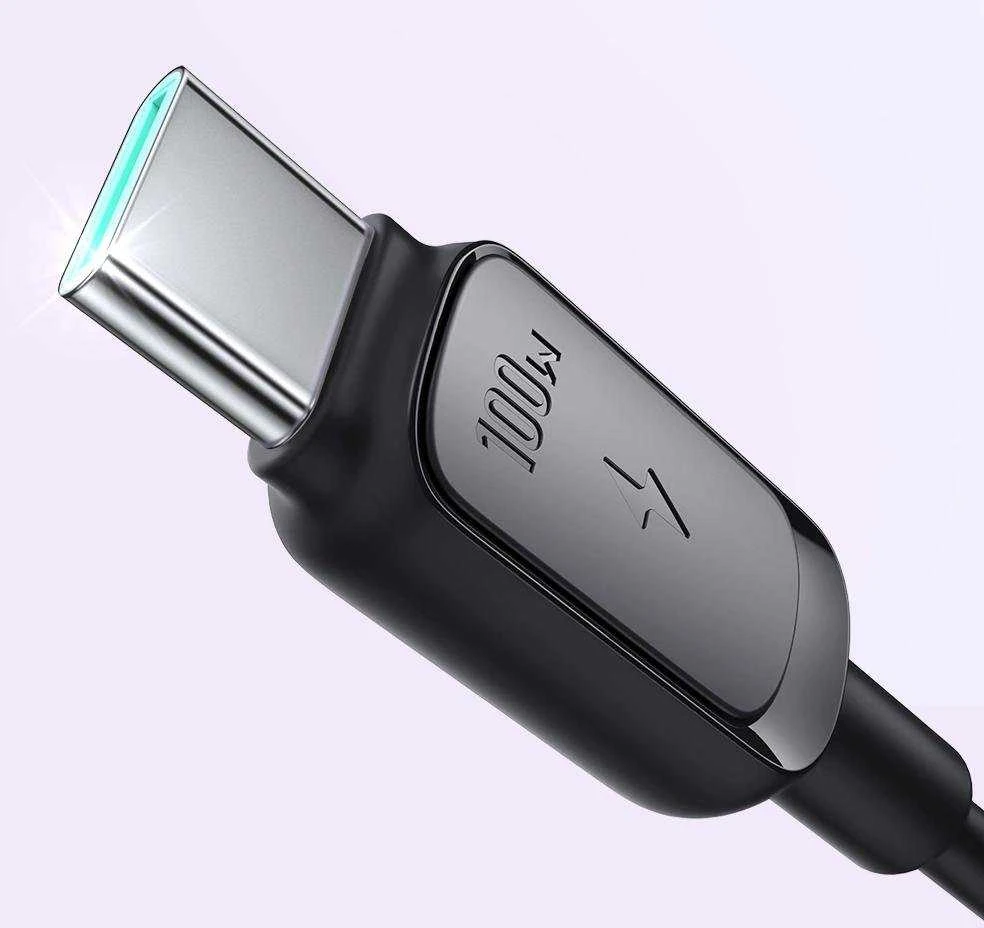 Joyroom Multi-Color Series A14 USB-C / USB-C 60W kabelis 1.2m – juodos spalvos