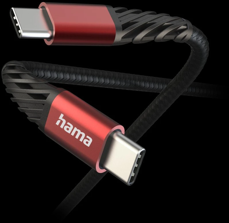 Hama Extreme USB-C - USB-C, 1.5m, juoda