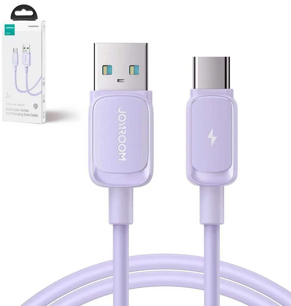 Joyroom Kabelis S-AC027A14 USB į USB C / 3A/ 1.2 m (violetinė)
