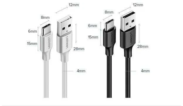 UGREEN nikelio USB-C kabelis 0.5m