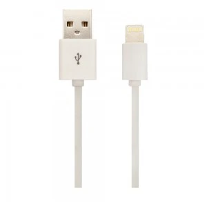 USB laidas MFI IPHONE, 1,5m, baltas.