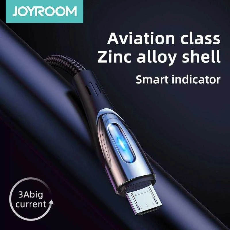 Greito įkrovimo laidas prie Micro USB / 3A / 2m Joyroom S-M41 (juodas)