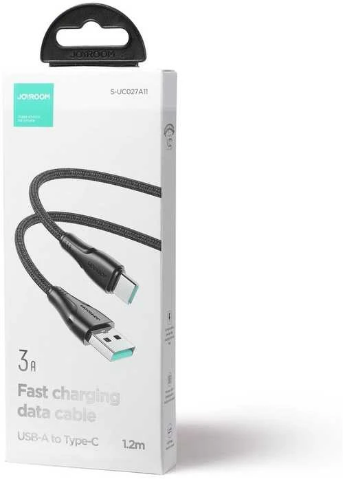 Kabelis USB viršija / C tipas / 3A / 1.2 m Joyroom S-UC027A11 (juodas)