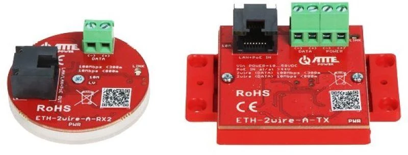 Atte AT3 UTP/2 laidų keitiklių rinkinys LAN+PoE ETH-2WIRE