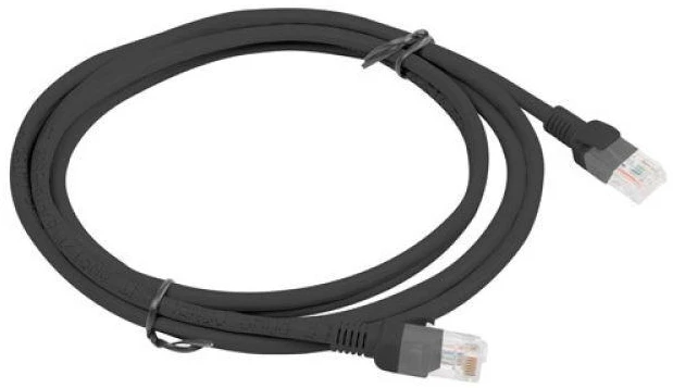 LANBERG PCU5-10CC-0200-BK Patchcord RJ45 kat. 5e UTP 2m juoda