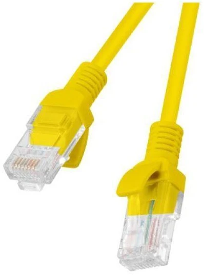 LANBERG PCU5-10CC-0100-Y Patchcord RJ45 kat. 5e UTP 1m geltona