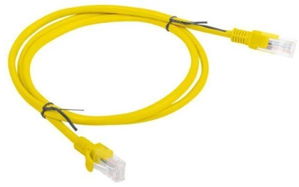LANBERG PCU5-10CC-0100-Y Patchcord RJ45 kat. 5e UTP 1m geltona