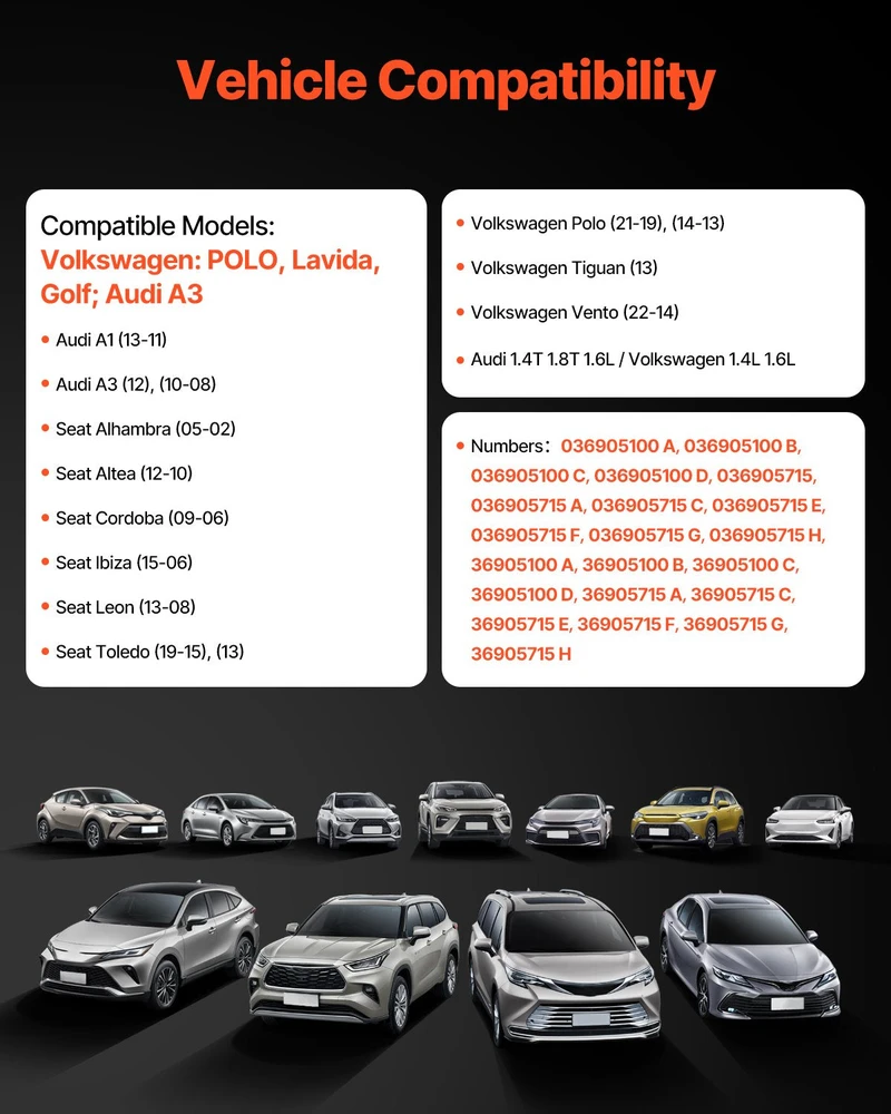 VEVOR Degimo ritės komplektas 4 automobiliams Audi, Seat, VW