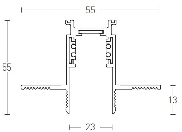 Užglaistomas lenktas magnetinis bėgelis ZAMBELIS, juodas, 600mm diametro, 22098