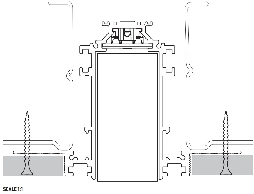 Užglaistomas magnetinės sistemos XTRIM M RECESSED bėgelis, 48V, juodas, 2,5m