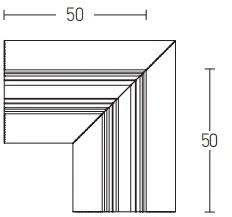 Užglaistomo magnetinio bėgelio ZAMBELIS kampinis vertikalus sujungimas, baltas, 2083W-C1