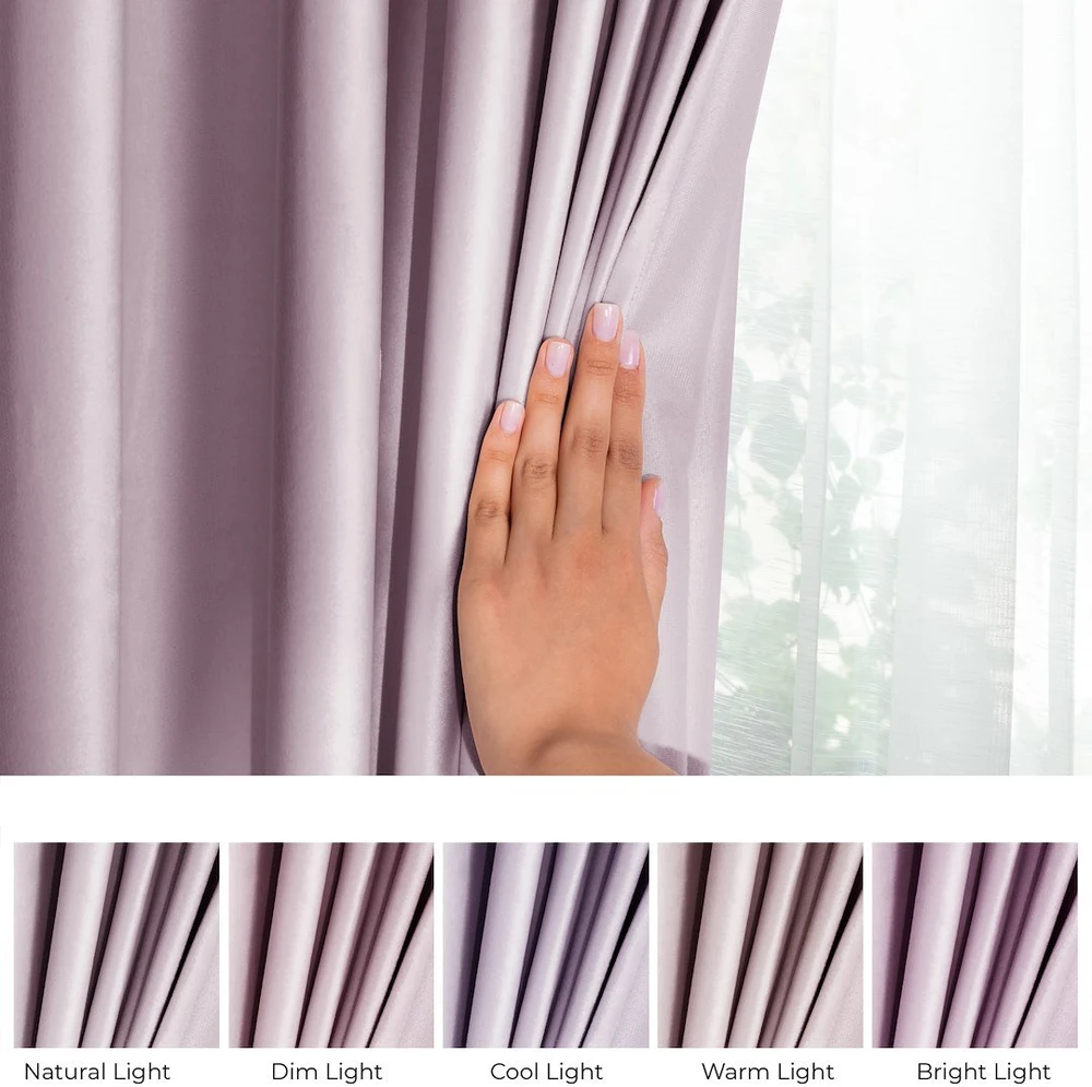 Naktinė užuolaida su žiedais AmeliaHome VELVET 140X245 cm, 1 vnt., spalva: rožinė